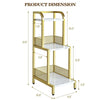 3 Tier Gold Ladder Shelf, Small Bathroom Organizers and Storage,Small Plant Rack