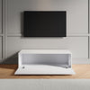 100cm High Gloss Floating TV Cabinet Stand Unit Storage Door Wall Mounted White