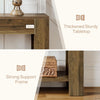 41.3'' Farmhouse Console Table, 2-Tier Wooden Narrow Entryway Table for Hallway