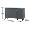 Shoe Storage Cabinet 3 Slatted Doors Rack Cupboard Stand Drawer Unit Footwear