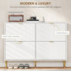 Slim Shoe Storage Cabinet with 4 Flip Drawers for Hallway, White