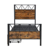 3ft Single Size Metal Bed Frame with Headboard and Footboard/2 Storage Drawers