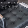 Modern Faux Leather Accent Chair Button-Tufted Design 110° Recline & Metal Frame