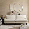 Dusk Hampshire Cream Linen & Black 3 Seater Sofa RRP £999