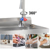Commercial Stainless Steel Kitchen Sink Single Bowl Wash Basins Drainer Unit UK