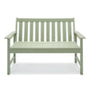 Garden Bench 2 Seater, Sage Green HDPE Outdoor Seating, Vonhaus