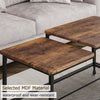 2-Tier Coffee Table End Table Living Room Center Table with Mesh Storage Shelf