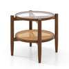 2-Tier Round Side End Table Sofa Beside Accent Coffee Table W/ Storage Shelf