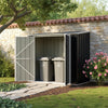 Anthracite Metal Garden Shed Outdoor Tools Storage Sheds Small House Bin Sheds