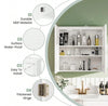 Wall Mounted LED Bathroom Mirror Cabinet with Shaver Socket Storage Cupboard