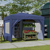 Pop Up Gazebo 3X3M Awning Canopy Party Tent Marquee 4 Sides Garden Outdoor Blue