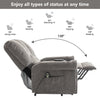 Electric Riser Recliner Armchair 8 Point Heated Massage Sofa w/ Cup Holder Grey