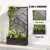 Outsunny Metal Garden Bed for Garden with Trellis, Raised Garden Bed