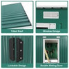 Metal Garden Shed 8 X 4ft Outdoor Yard Storage Tool House WITH FREE BASE & VENT