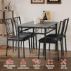 5-Pcs Dining Table Set w/ 4 Upholstered Chairs,Space-Saving Compact Design for 4
