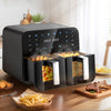 Air Fryer 9L Dual Basket 8 Program for Oil Free & Low Fat Healthy Cooking 2400W