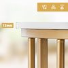 Set of 2 Nesting Coffee Table Round Stacking Side End Table White Black
