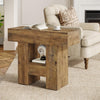 23.6'' Farmhouse Narrow Side End Table with 2-Tier Storage Shelf for Living Room