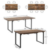63-78.8'' Extendable Dining Table Kitchen Table with Metal Frame for 6-8 People