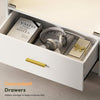 Display Cabinets with Glass Doors & RGB Lights,4 Tier Curio & Bookcase Storage