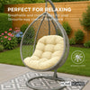 Hanging Egg Chair Cushion for Garden, Outdoor Swing Chair Seat Pad Cushion Round