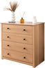 5 Drawer Chest of Drawers Narrow Solid Pine Wood Waxed Storage Bedroom Furniture