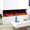 Media Electric Fireplace 50" 60" 70" Wall Recessed Inset Fire 3 Sided Panoramic