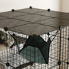 PawHut DIY 4 Tier Cat Cage Indoor with Hammock, Ramps, Doors, for 1-3 Cats