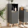 Bathroom Floor Cabinet Grey 3 Storage Shelves Vanity Organiser Furniture