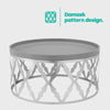 Round Coffee Side Table End Sofa Living Room Wooden Metal Bedside Furniture Tea