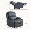 Recliner Armchair for Living Room, Recliner Chair with Cup Holder Black