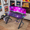 100/120cm RGB Gaming Desk Computer Desks with LED Lights Cool Gaming Atmosphere