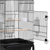 Bird Cage Open Play Top Parrot Cage Budgie Cage w/ Stand for Cockatiel Parakeet