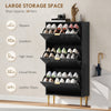 Slim Shoe Storage Cabinet with 3 Flip Drawers for Hallway, Black