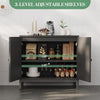 Buffet Storage Cabinet with Rattan Decorating Living Room Wood Kitchen Sideboard