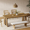70.87 Inch Modern Rectangle Dining Table Solid Wood Kitchen Table for 6-8 People