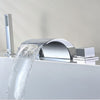 5 Hole Bathroom Bathtub Waterfall Faucet Chrome Tub Sink Mixer Tap &Hand Shower