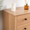 5 Drawer Chest of Drawers Narrow Solid Pine Wood Waxed Storage Bedroom Furniture