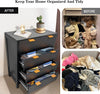 Chest of Drawer Wood 4 Drawer Dresser Chest Closet Storage Organizer for Bedroom