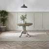 **Seconds** Padstow Whitewashed and Light Grey 100cm Round Rustic Dining Table