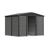 Wood Effect Garden Storage House with 2 Sliding Doors Outdoor Metal Sheds 10x8ft