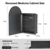 Arched Bathroom Mirror Cabinet Wall Mounted with Storage Modern Mirror Cupboard