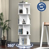 4-Layer 360° Rotating Bookshelf Bookcase Display Floor Standing Storage Rack