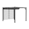 3 x 2.8m Pergola with Retractable Roof & Hollow Shade Garden Canopy Patio Gazebo