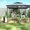 3 x 3(m) Pop Up Gazebo Tent with Netting, Height Adjustable, Grey
