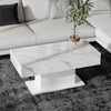 High Gloss Coffee Table with LED Light Living Room Cocktail Sofa Center Table