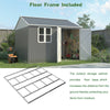 Garden Shed 10x10FT Steel Apex Tool Equipment Organize W/Window Door Grey