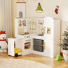 Corner Kitchen Playset Kids Pretend Play Kitchen-White