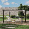 4x3m Metal Pergola Gazebo Patio Sun Shelter Retractable Canopy Patio Gazebo Shed