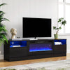70inch TV Stand Cabinet with 32" Electric Fireplace & LED Light Modern Furniture